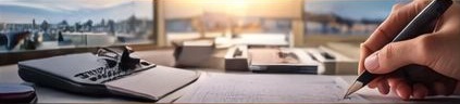 Hand signing a property contract